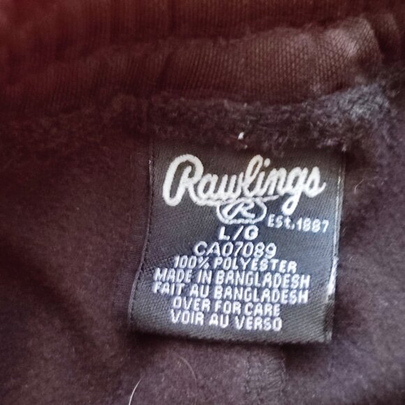 Rawlings training / jogging pants black with grey stripe men's size L - Picture 5 of 8